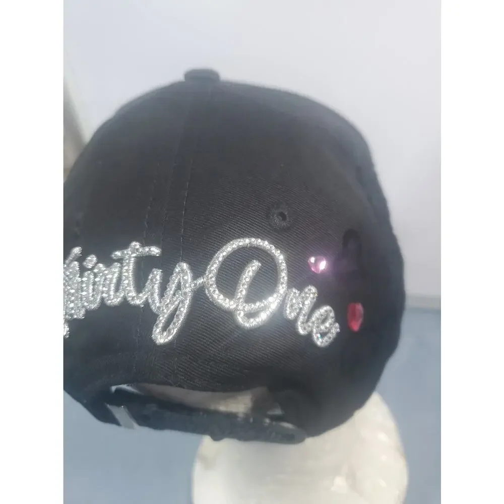 31 Hats Thirty One NY Lovestruck Snapback Hat Black Valentine Sweethearts New
